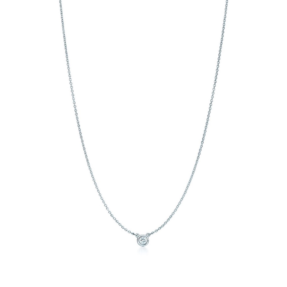 Elsa Peretti® Diamonds by the Yard® Single Diamond Pendant in Silver